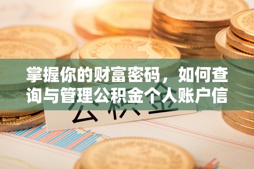 屯溪掌握你的财富密码，如何查询与管理公积金个人账户信息