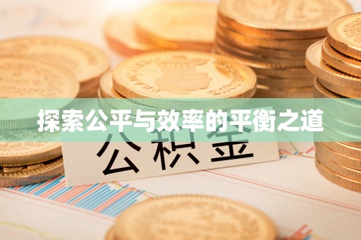 屯溪探索公平与效率的平衡之道